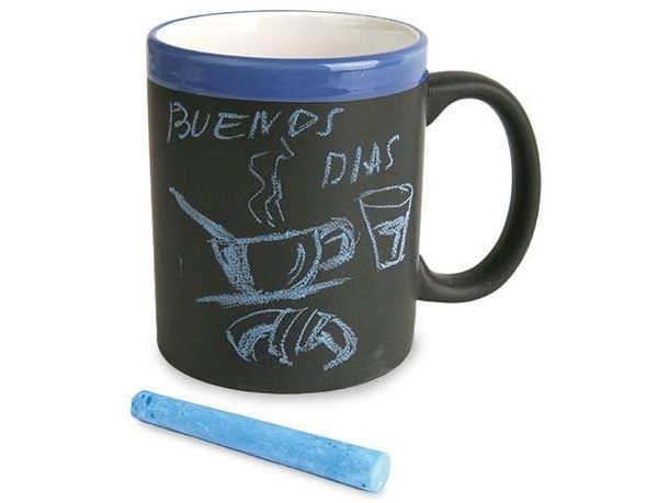 taza con pizarra