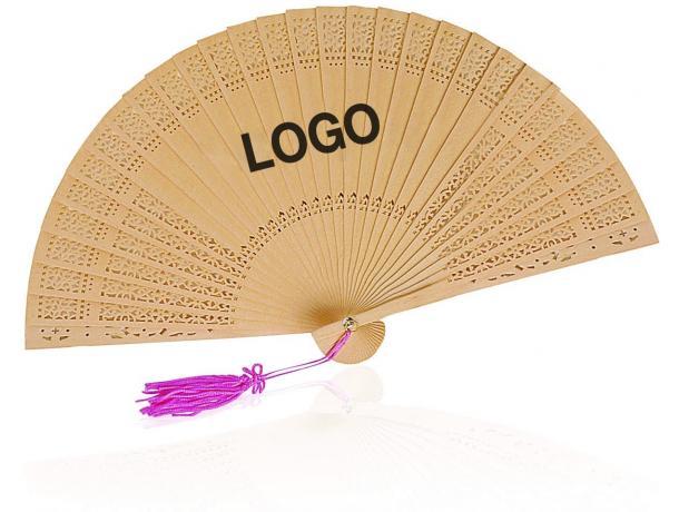 Lenguaje del abanico con logo