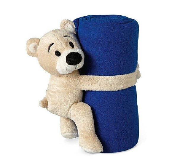Manta polar con osito de peluche