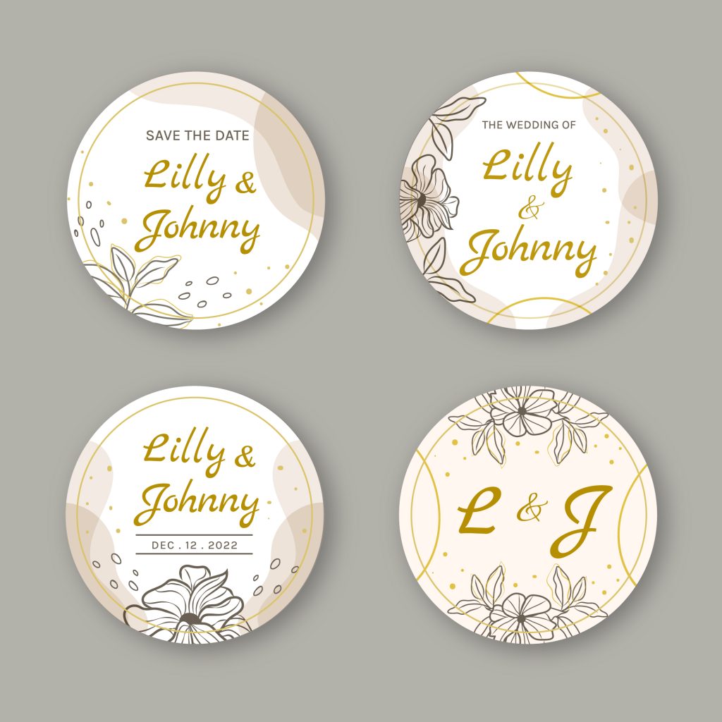 Chapas para bodas personalizadas