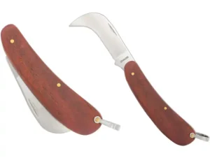 navaja con mango de madera para coger setas