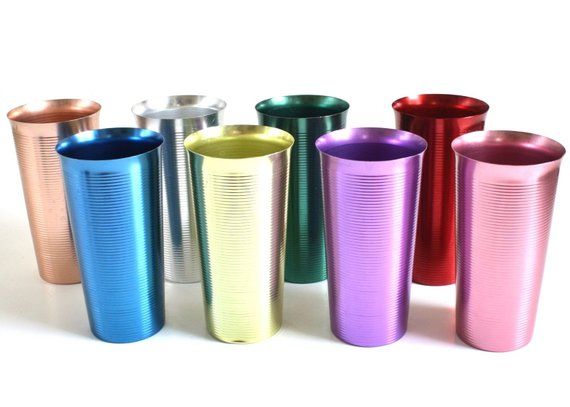 vasos de aluminio