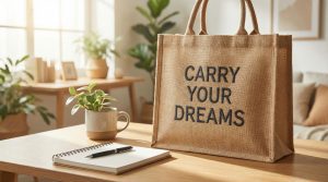 frases motivadoras para emprendedores en bolsas de tela