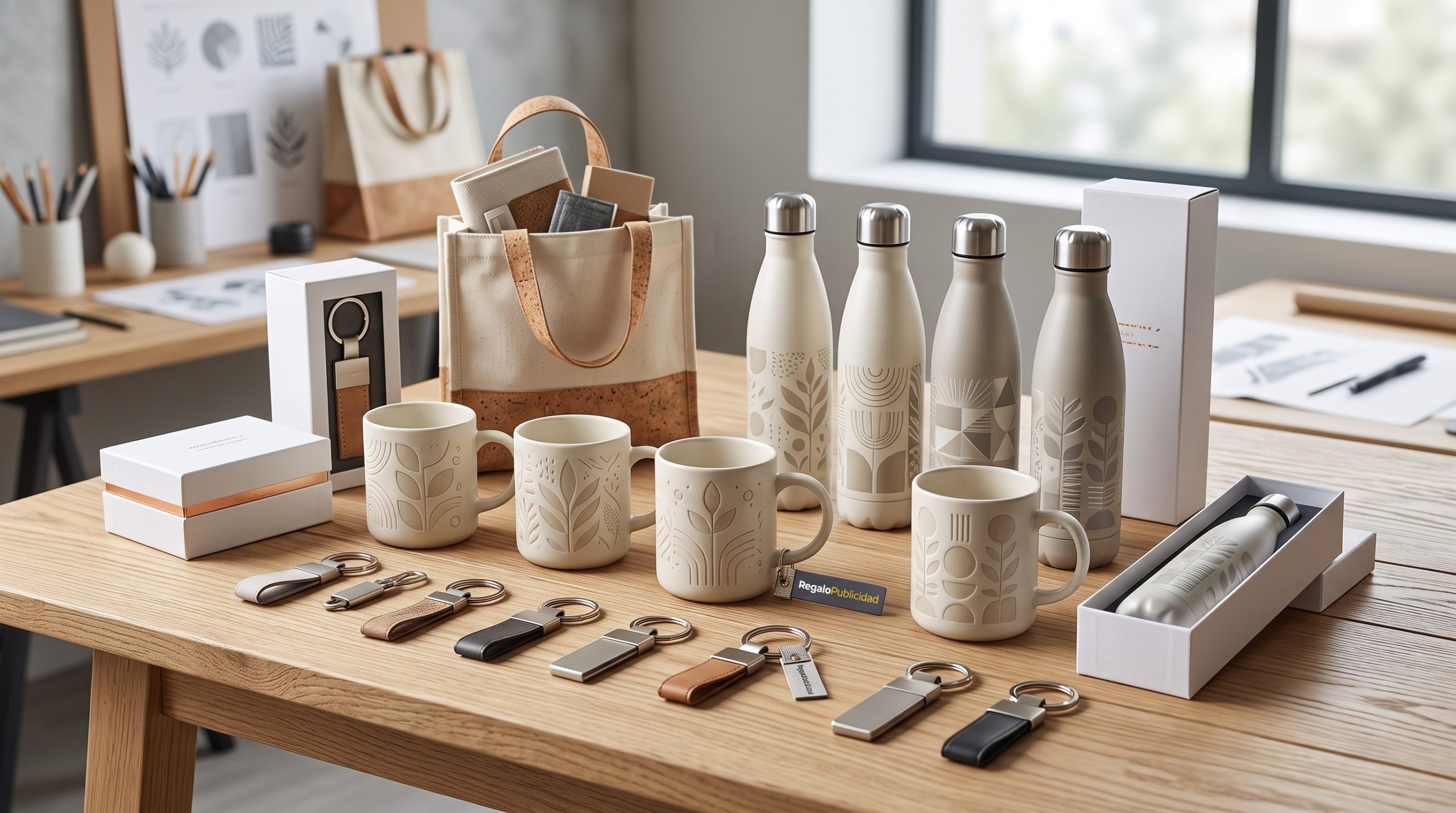 Colección de productos promocionales diseñada para reforzar el recuerdo de marca