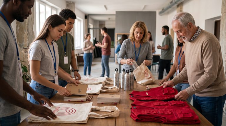 Productos personalizados para una jornada de voluntariado de ONG