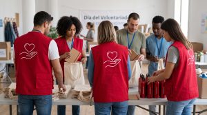 Chalecos, bolsas y botellas personalizadas para voluntariado