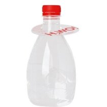 Botella PET transparente Luckau con collarín