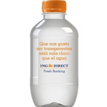 Botella de agua de 25 cl para impresión directa personalizada