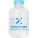 Botella de agua con etiqueta de papel sin color