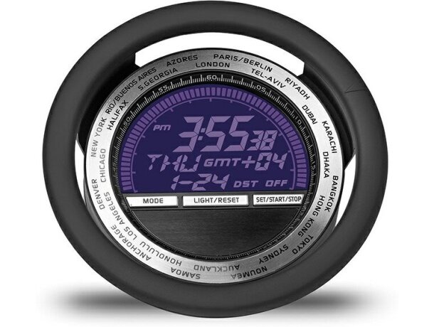 Reloj de sobremesa de diseño personalizado negro Reloj de sobremesa de diseño personalizado negro