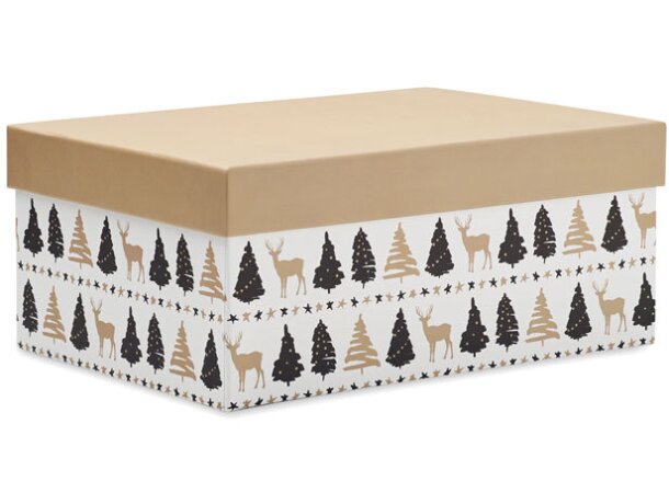 Set 3 cajas regalo de Navidad Surprise Dorado detalle 2