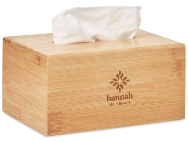 Caja 100 pañuelos de papel Tissbox Madera detalle 5