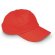 Gorra básica fabricada en algodón liso roja