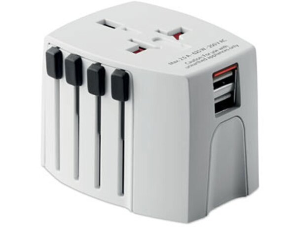 Adaptador universal multifunción de abs con USB skross Blanco detalle 5
