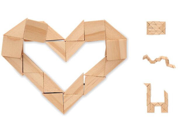 Rompecabezas promocional Stukie pino 24 piezas barato 9x10 cm Madera detalle 6