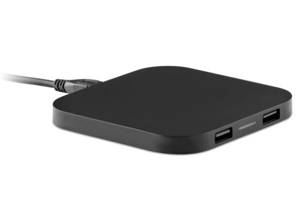 Cargador inalámbrico Unipad con hub USB para smartphone y móvil Blanco detalle 8