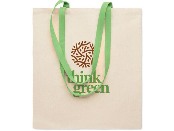 Bolsa algodón Zevra 140 gr asas largas colores 38x42 cm Lima detalle 7