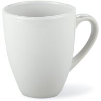 Taza de cerámica blanca cónica