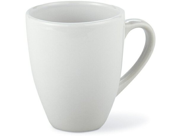 Taza de cerámica blanca cónica