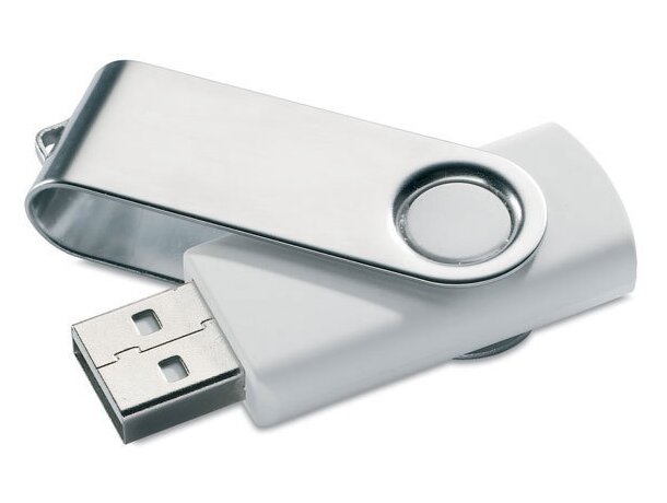Flash drive 4GB económico y personalizado Techmate blanco