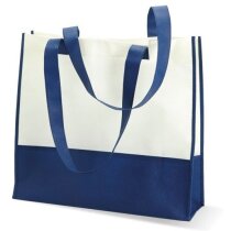Bolsa para la compra o la playa grabada azul Bolsa para la compra o la playa grabada azul