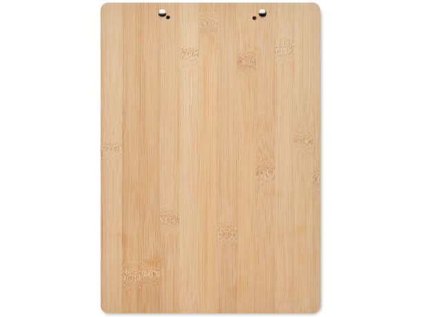 Portapapeles a4 con clip metálico bambú Clipbo Madera detalle 2