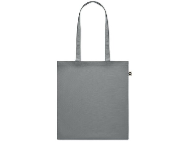 Bolsa asas largas algodón reciclado pre-consumo 140 g/m2 Zoco Colour Gris oscuro detalle 6