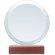 Placa o trofeo cristal redonda Keen Marron detalle 2