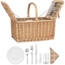 Cesta picnic Mimbre Plus completa 4 comensales