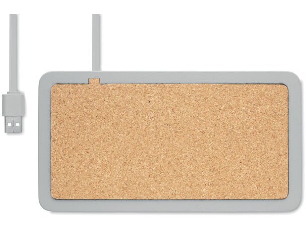 Set de sobremesa con cargador inalámbrico Viana Desk Gris claro detalle 1