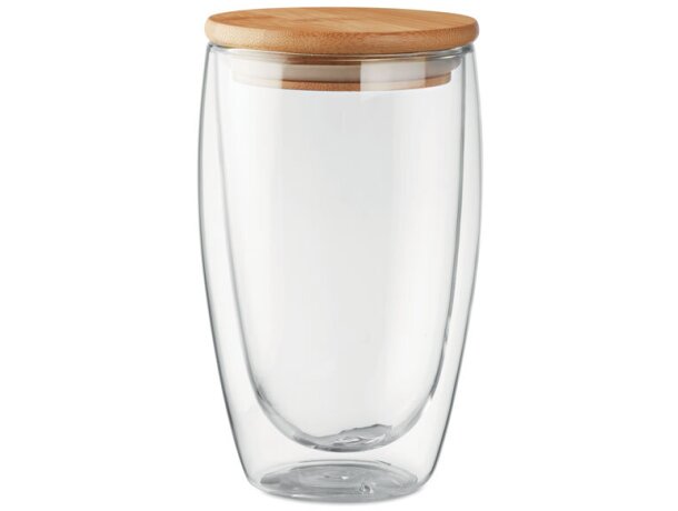 Vaso cristal doble capa 450 ml Tirana Large grabado