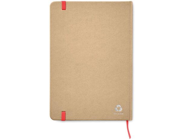 Libreta A5 carton reciclado Everwrite Rojo detalle 2