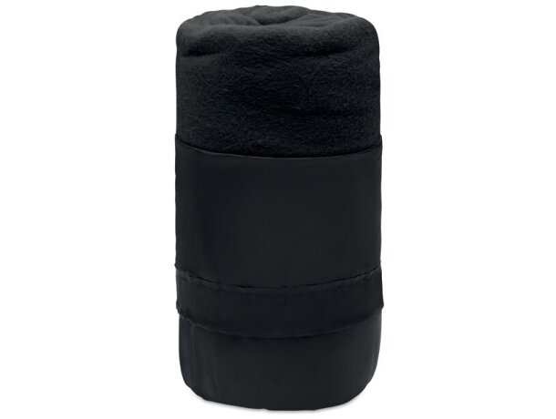 Manta Musala RPET personalizada polar 120x150 cm con funda viaje Beige detalle 8