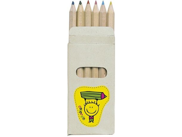Caja con 6 lápices de colores barato