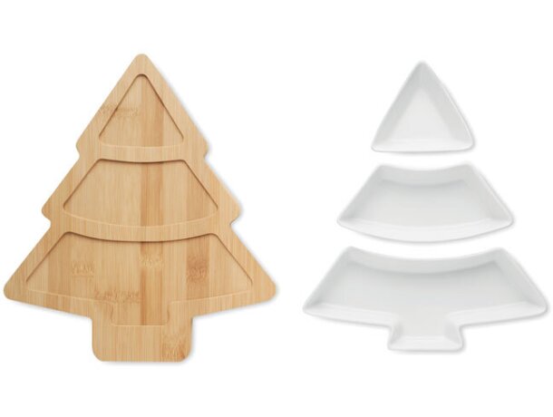 Bandeja árbol de navidad viram con logotipo Blanco detalle 3