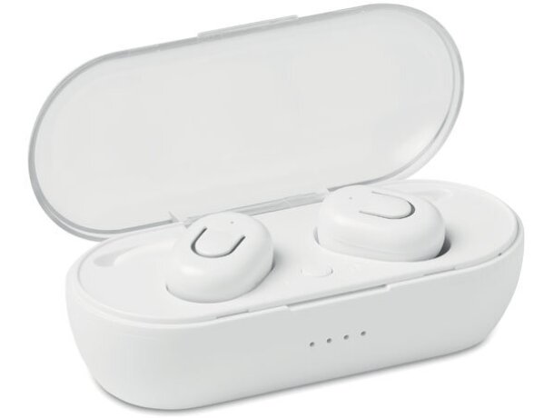 Auriculares TWS con base carga Twins Blanco detalle 7