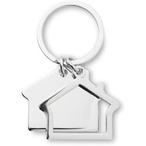 Llaveros personalizados en forma de casa doble brilloso con caja
