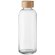 Botellas de agua reutilizables Frisian vidrio tapa bambú 650 ml