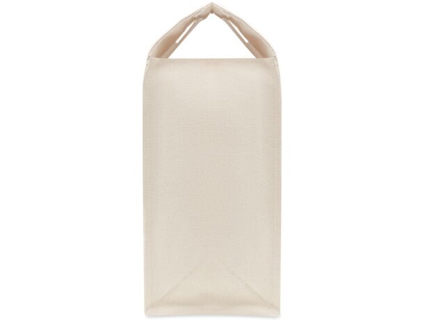Bolsa ecológica asas de bambú 100% algodón 360 g/m2 Beige detalle 6