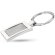 Llavero met&aacute;lico elegante rectangular con brillo en estuche