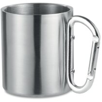 Vaso de doble pared con asa mosquetón