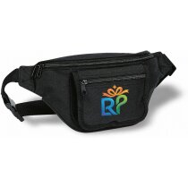 Riñonera funcional personalizada 600D organizadores negra 27 x 16 cm