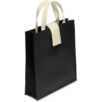 Bolsa plegable con solapa personalizada negra Bolsa plegable con solapa personalizada negra