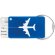 Etiqueta maletas con correa de aluminio Fly Tag Azul real