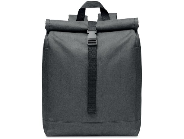 Mochilas deporte rPET 600D Udine Negro detalle 1