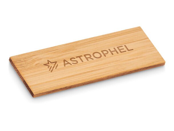 Porta credencial personalizada para ecológica de madera Deri Madera detalle 3