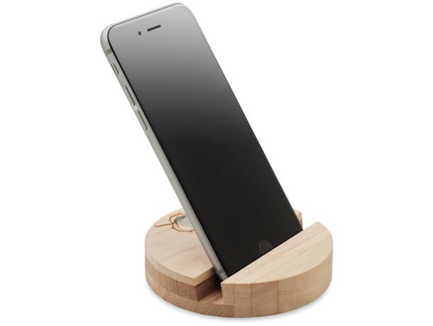 Soporte móvil Grow Round Stand abedul natural con semillas Madera detalle 3