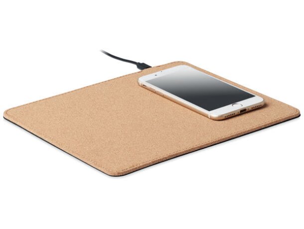 Alfombrilla corcho cargador 10W Wireless Matty Beige detalle 2