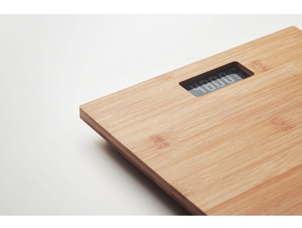 Báscula de baño de bambú Pesa Scale con logo