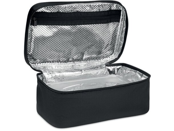 Bolsa térmica con fiambrera reutilizable de rPET Growler Negro detalle 1